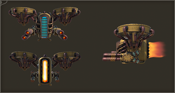 Steampunk Battle Drone asset preview 1